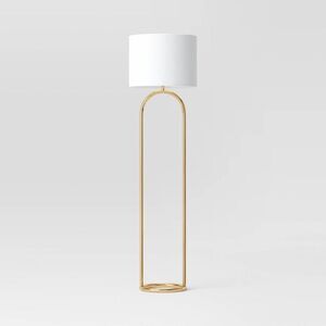 Threshold Gold and White Floor Lamp